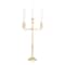 Gold Aluminum Traditional Candelabra, 24" x 13" x 13"